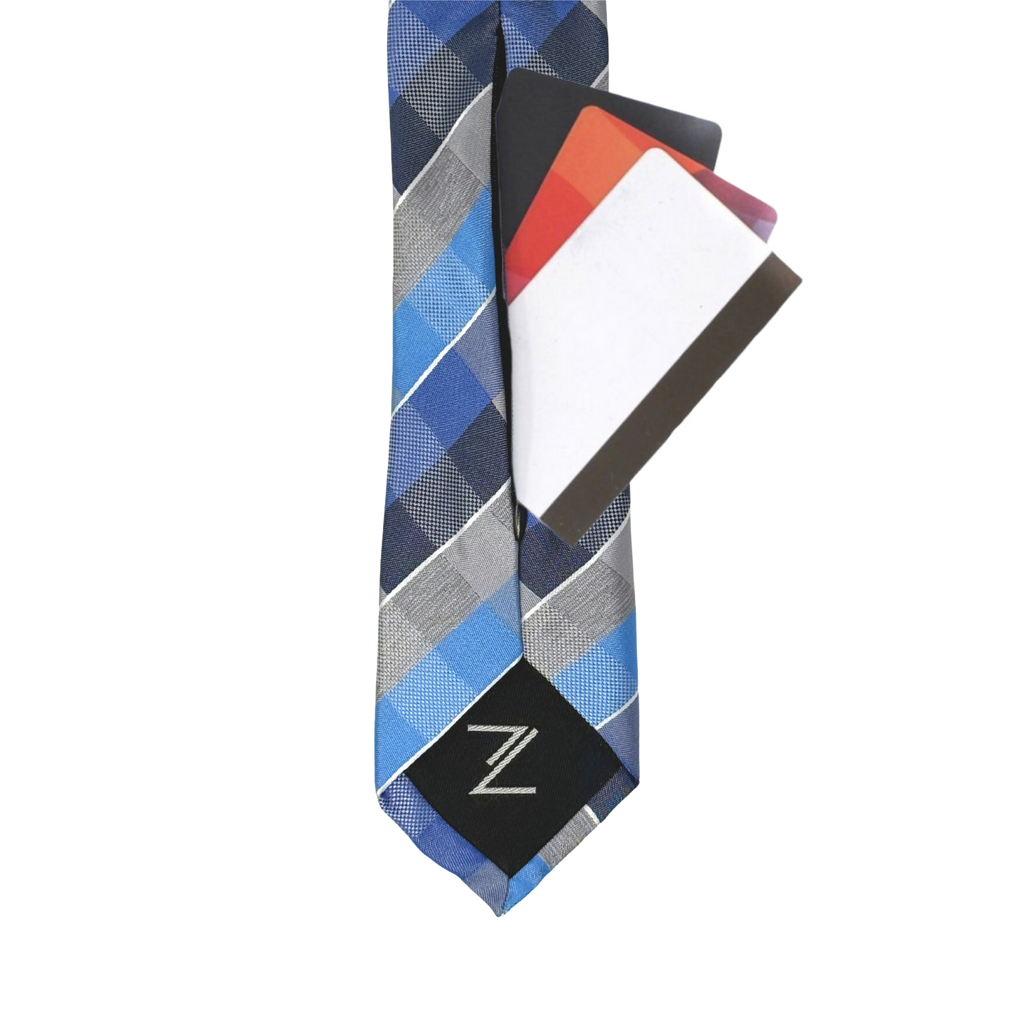Checkered Gray and Blue