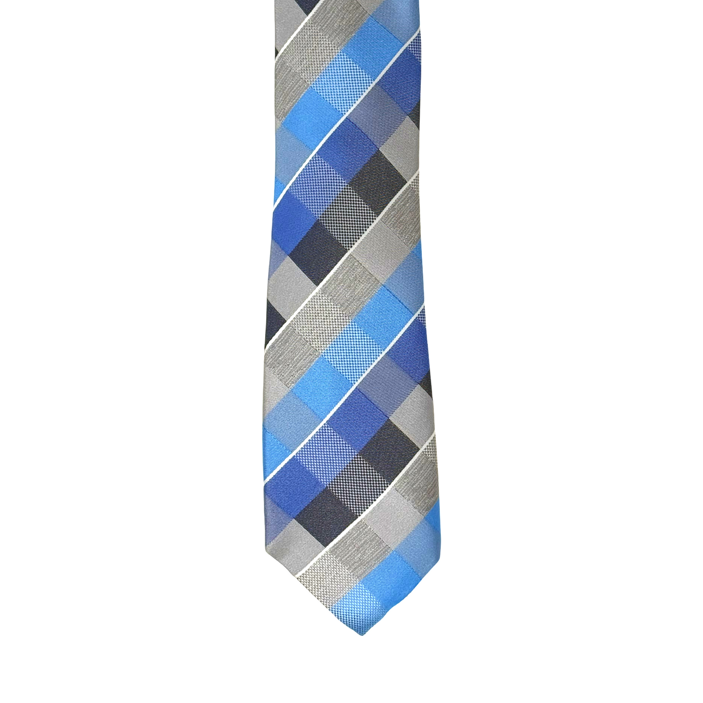 Checkered Gray and Blue