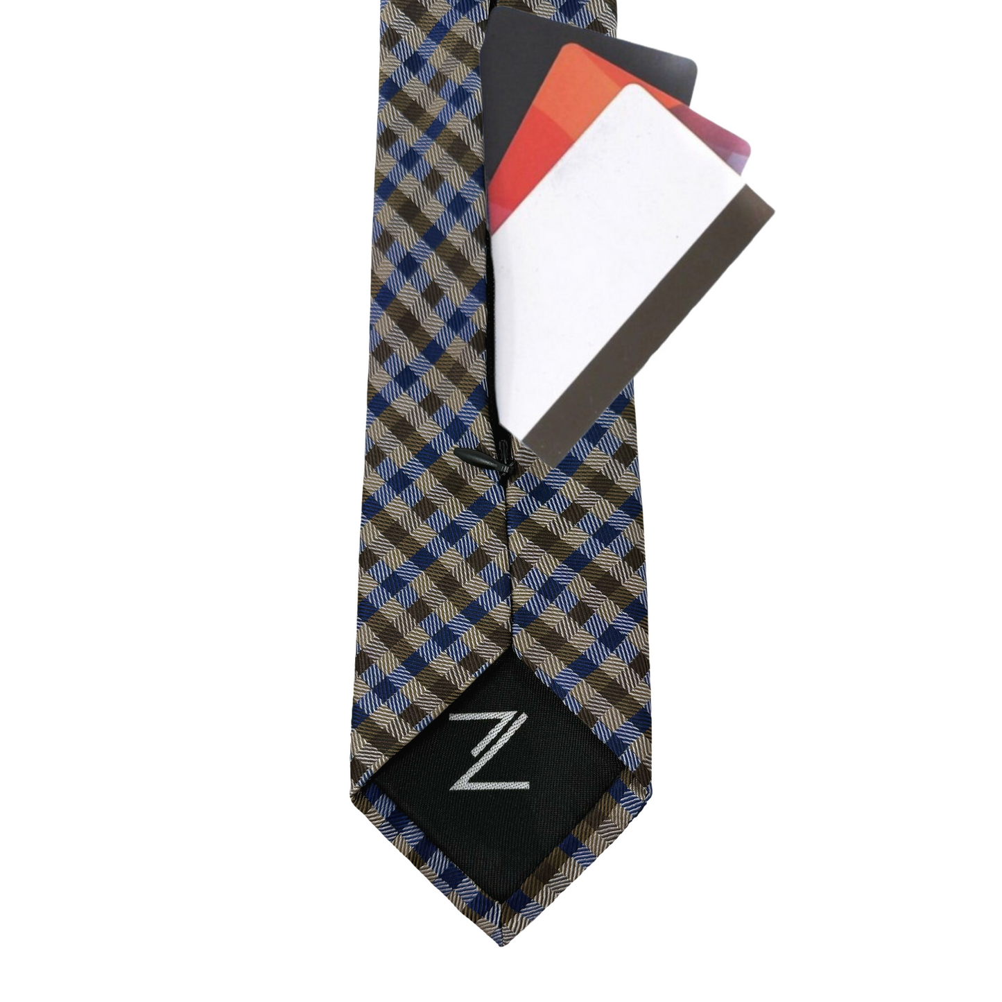 Checkered Brown and Blue